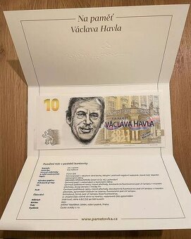 PAMĚTNÍ BANKOVKA, VÁCLAV HAVEL, POUZE 2500 KUSŮ - 4