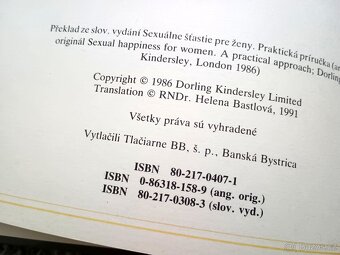 Dvě knihy intimní téma, praktická příručka, 1991 - 4