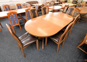 Jídelní stůl a židle 6ks - kožené - 4