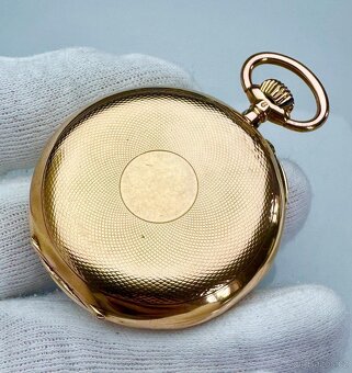 14K ZLATÉ PÁNSKÉ KAPESNÍ HODINKY S ŘETÍZKEM - FUNKČNÍ - 4
