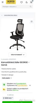 kancelářská židle George - 2 ks - 4