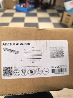 Sprchový žlab alcadrain,alcaplast APZ1-BLACK 650 - 4