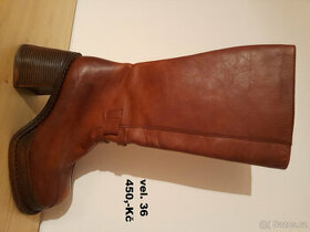 Hnědé kozačky vel.36 - 5 párů - 4