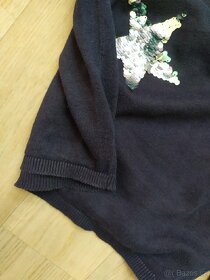 Svetr hvězdy, flitry, H&M, crop top mikina,vel.146/152 - 4