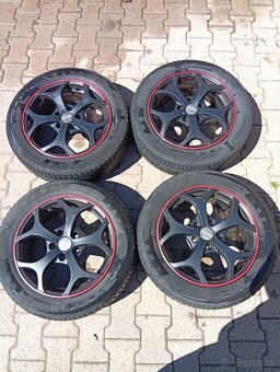 Prodám ALU kola 5x112, zimní pneu 205 55 16, 6,5jx16, Et 42 - 4