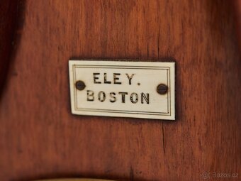Velký starožitný barometr s teploměrem Boston V 102,5 cm - 4
