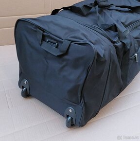 Prostorná skládací taška s kolečky, objem 90l - nové - 4