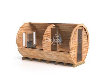 Finská sudová sauna 3m s předsíní - 4