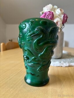 Malachitové sklo - různé druhy - 4