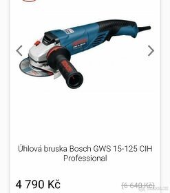 Úhlová bruska Bosch GWS 15-125CIH Profesional - 4