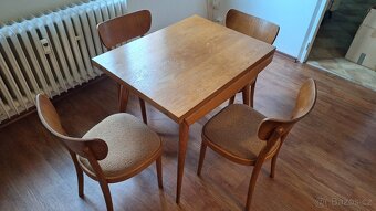 Jídelní kout - stůl a židle retro - 4