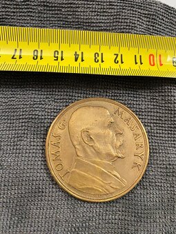 Pamětní medaile T.G.Masaryk 1935 50mm bronz - 4