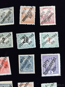 20 ks poštovních známek POŠTA ČESKOSLOVENSKÁ 1919 - 4