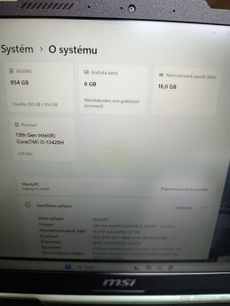 Prodám NTB MSI CYBORG 15 A13V - 4