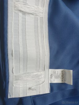 Prodám 2x modrý zatemňovací závěs 245x130cm - 4