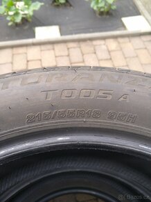 4x letni pneu 215/55 R18 Bridgestone Turanza. - 4