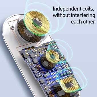 Bezdrátová nabíječka Baseus Smart 3in1 pro iPhone+Watch+AirP - 4