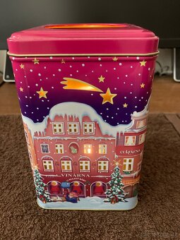 Vánoční dóza, domeček – svicen např. na čajovou svíčku - 4