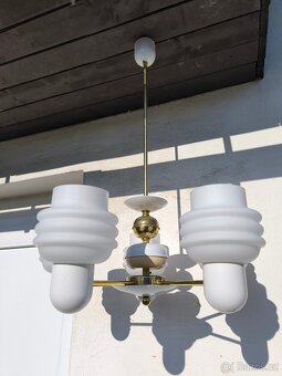 Retro opálový lustr Kamenický Šenov - 70. léta - 4