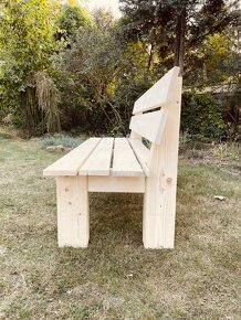 Masivní dřevěná lavice - 4