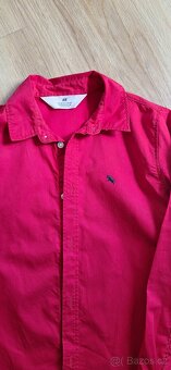 Košile červená H&M vel.128 - 4
