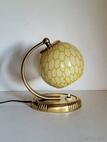 stará mosazná lampička, stolní pěkná lampa - 4