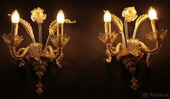 Párové nástěnné lampy Murano - 4