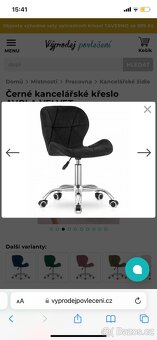 Otočná semišová židle - 4