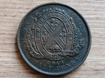 Penny 1842 a 1/2 Pen. 1844 kolonie Province of Canada Kanada - 4