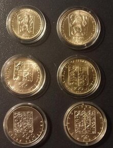 soubor 28 stříbrných mincí motiv Praha 1948 - 2020 - 4