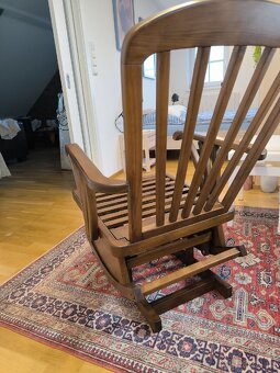 Dřevěné americké houpací křeslo - 4