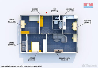 Prodej bytu 3+1, 65 m², Rokycany, ul. Polní - 4
