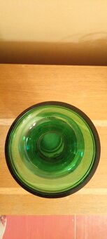 Velká skleněná váza se zlatým motivem růže - 4