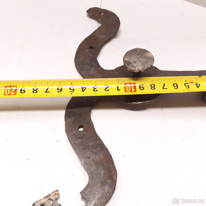 Antik kovaný starý pant-1ks - 4