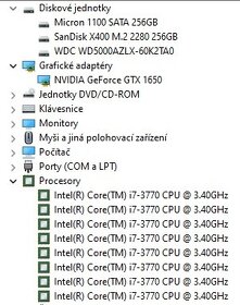 Malé herní PC Intel i7-3770, Geforce GTX 1650,16 GB Ram,SSD - 4