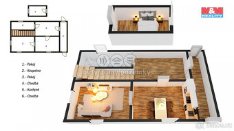 Pronájem bytu 2+1, 49 m², Trpín - 4