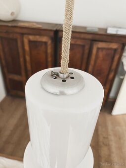 Vintage retro skleněné stropní svítidlo / lampa - 4