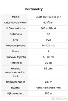 Pronájem půjčení odvlhčovač vysoušeč - 4