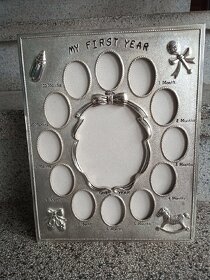 Masivní kovový rámeček + kniha Deník mého děťátka - 4