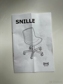 IKEA židlička otočná bílá SNILLE vhodná pro děti - 4