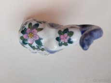 Porcelánový sloník s růžovými květy - 4