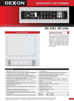 Zesilovač (rozhl.ústředna) DEXON JPA1181 - 4