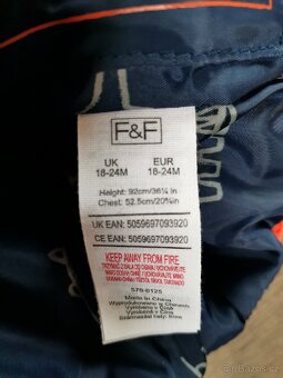 Bunda zimní vel. 18-24m. zn. F@F N. O. V. Á. - 4