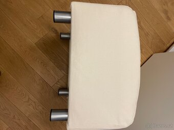 Podnožka- taburet, béžový, IKEA - 4