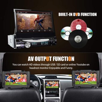 Autorádioandroid 10 Single Din autorádio s Bluetooth, sateli - 4