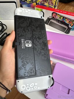 Nintendo switch OLED LIMITOVANÁ EDICE SPLATOON + přísluš. - 4