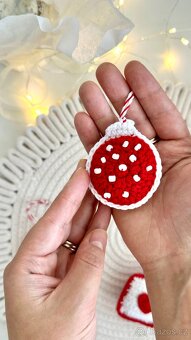 Háčkované vánoční ozdoby – sada dekorací - 4