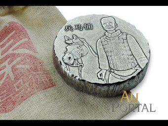 Stribrna investiční mince terracora army 5oz , 2019, antique - 4