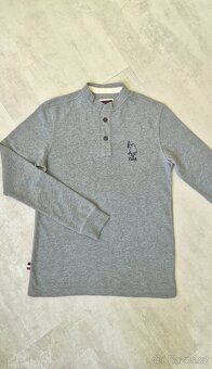 Šedé pánské tričko s knoflíčky - 4