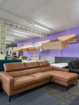 Sedací souprava rohová - kůže - 4